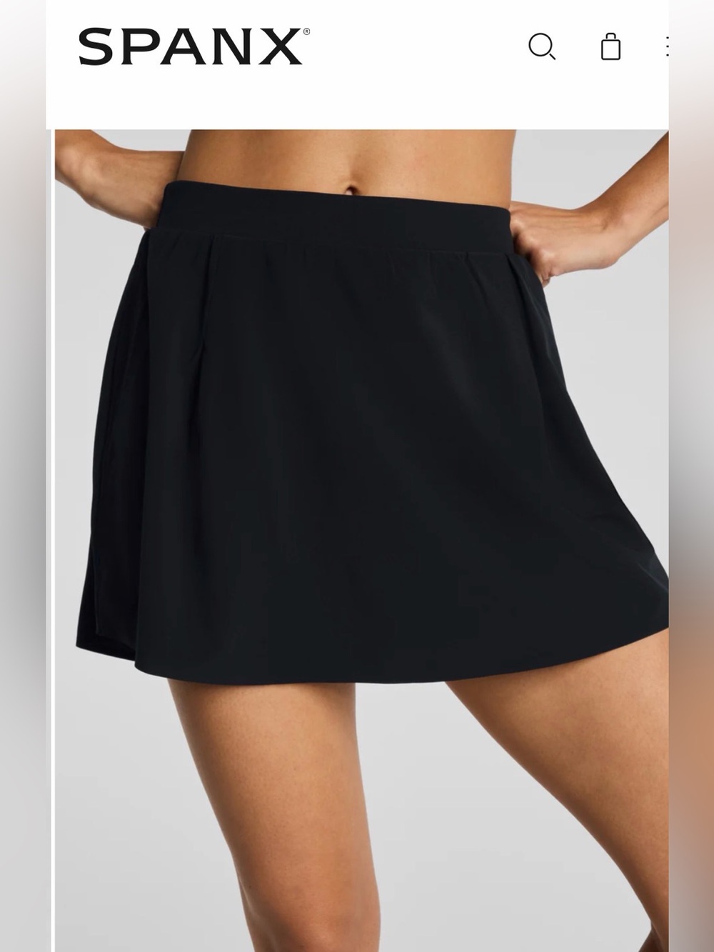 SPANX Black Get Moving Skort / Athletic Skirt - Small